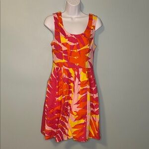 Plenty by Tracy Reese Pink, Orange, Yellow Print Sleeveless Dress, Size 6